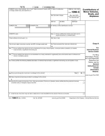 IRS Form 1098C