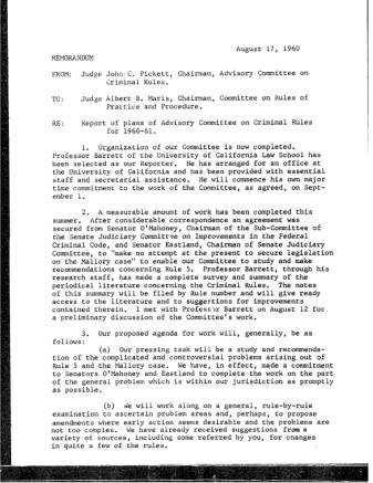 US Courts Form CR08 1960