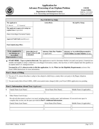 USCIS Form I-600A