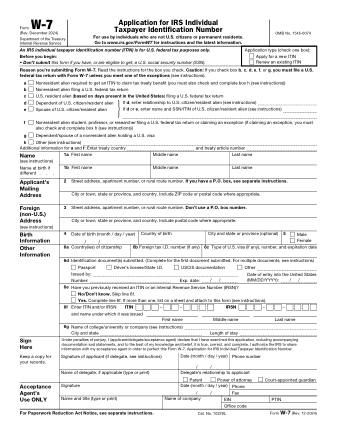 IRS Form W7