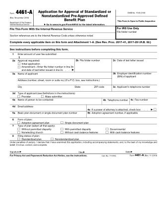 IRS Form 4461A