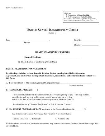 US Courts Form B 240A 0410