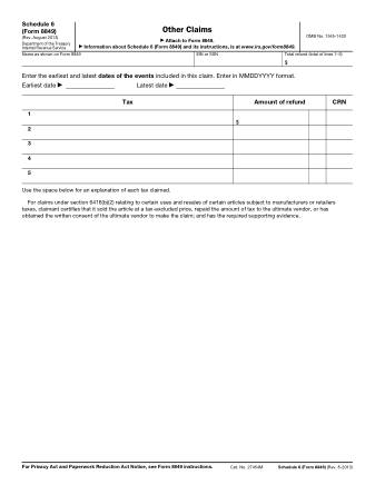 IRS Form 8849S6