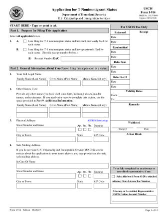 USCIS Form I-914